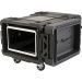 SKB 8U Roto Shockmount Rack Case, 4 Wheel - 28"/730 mm Depth