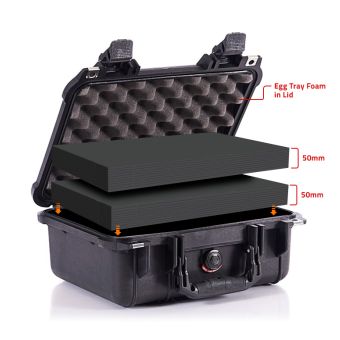 Peli 1400 Musta TrekPak-tilanjakajat